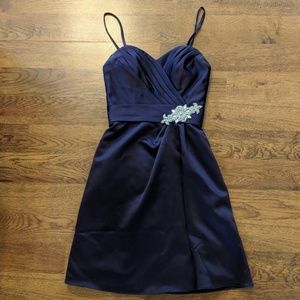Formal knee length dress + dark purple